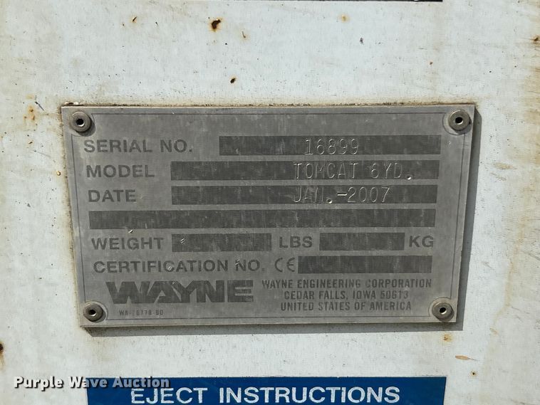 image for item FC5298 2007 Ford F450 Super Duty refuse truck