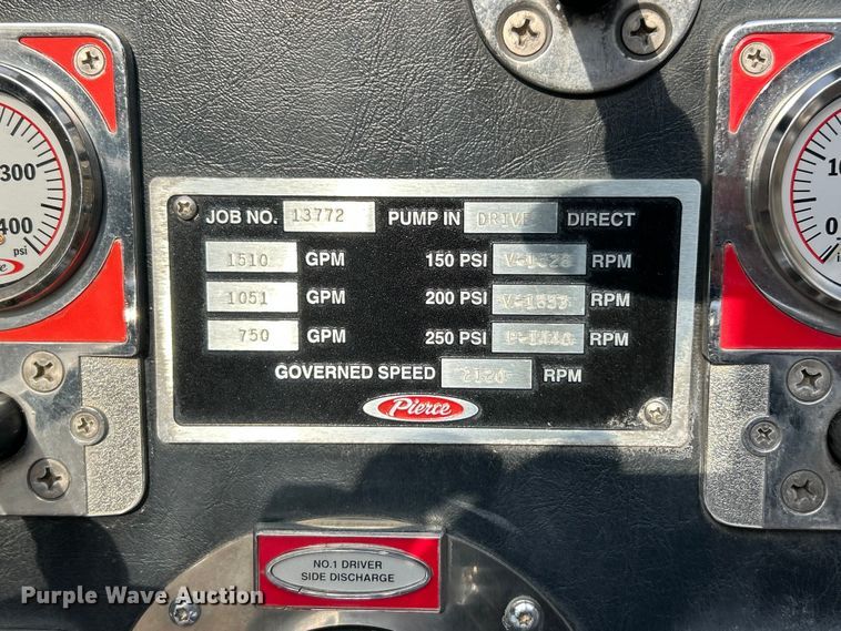 image for item FC5311 2002 Pierce Manufacturing aerial platform fire truck