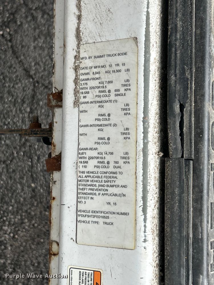 image for item FC5312 2015 Ford F550 XL Super Duty utility / service truck