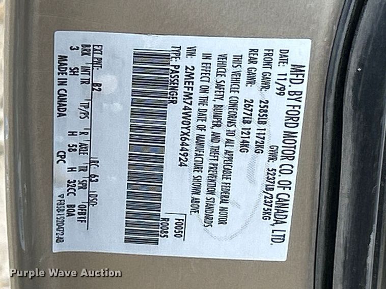 image for item FC5341 2000 Mercury Grand Marquis GS 