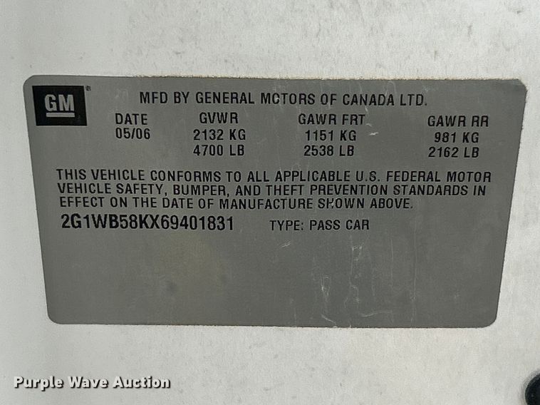 image for item FC5342 2006 Chevrolet Impala LS 