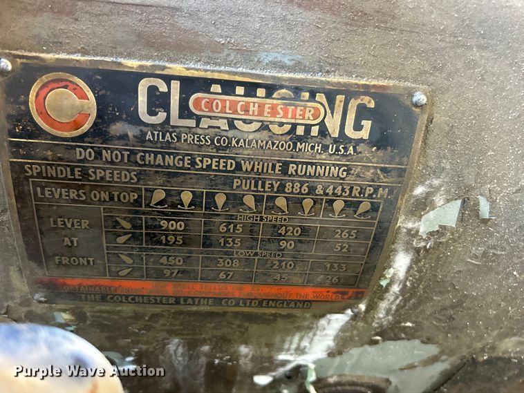 image for item FC5362 Colchester lathe