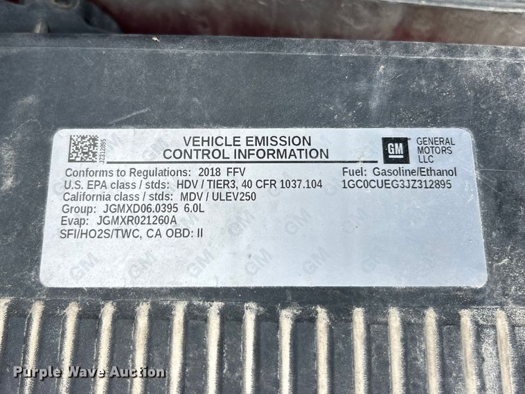 image for item FC5382 2018 Chevrolet Silverado 2500HD pickup truck