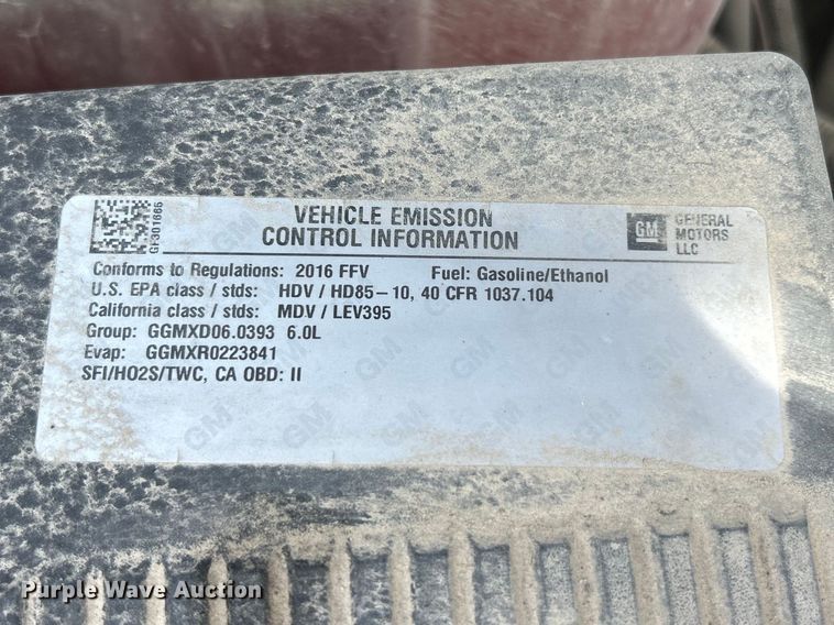 image for item FC5383 2016 GMC Sierra 2500HD Crew Cab pickup truck