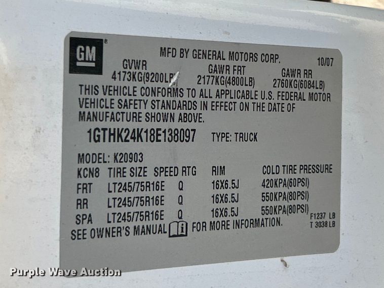 image for item FC5402 2008 GMC Sierra 2500HD pickup truck