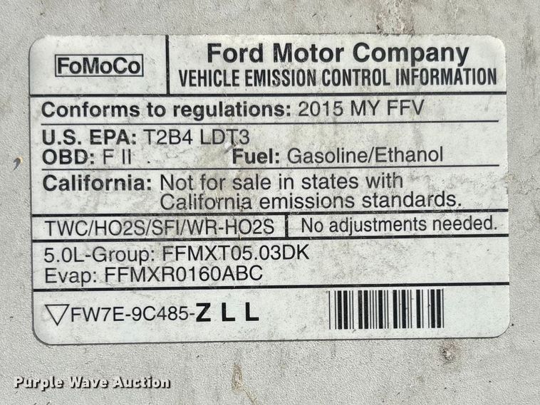 image for item FC5563 2015 Ford F150 Crew Cab pickup truck