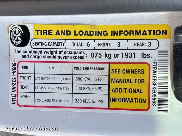 image for item FC5563 2015 Ford F150 Crew Cab pickup truck