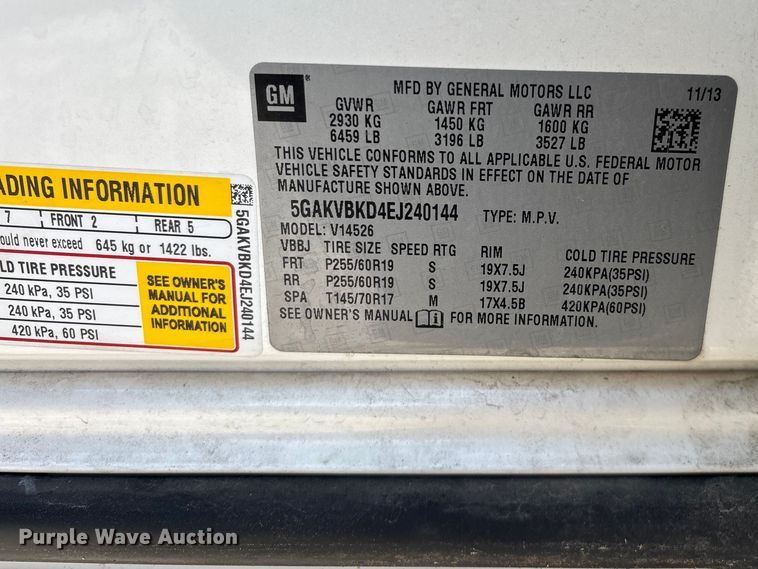 image for item FG0201 2014 Buick Enclave SUV