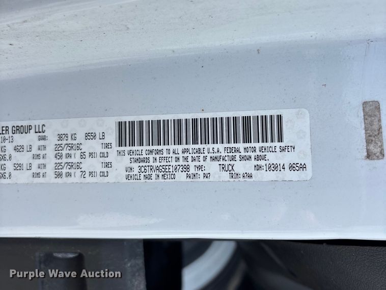 image for item FG0240 2014 RAM Promaster 1500 van