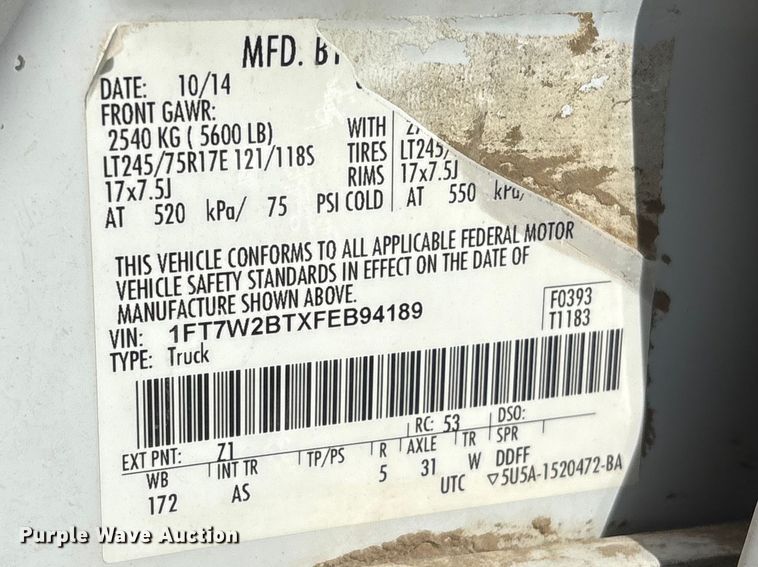 image for item FG2805 2015 Ford F250 Super Duty Crew Cab pickup truck