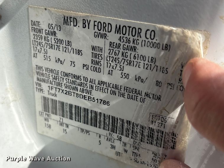 image for item FG2806 2013 Ford F250 Super Duty Ext. Cab pickup truck