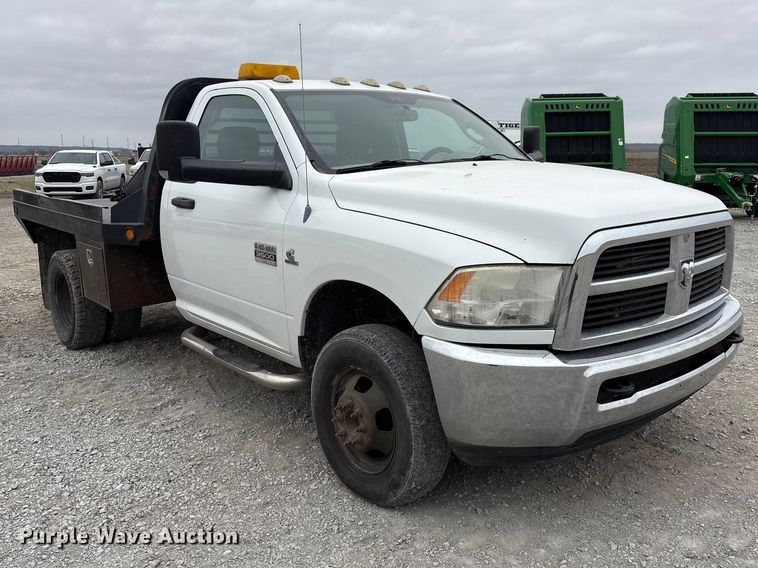 image for item FG2821 2012 RAM 3500 flatbed pickup truck
