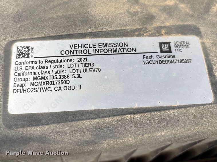 image for item FG2822 2021 Chevrolet Silverado 1500 Crew Cab pickup truck