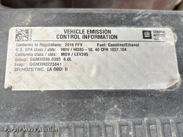 image for item FG2826 2016 Chevrolet Silverado 2500HD Crew Cab pickup truck