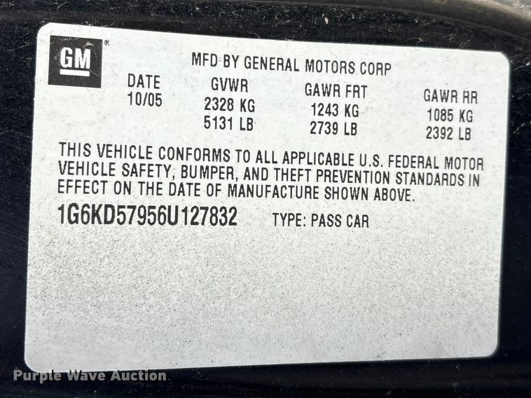 image for item FG2842 2006 Cadillac DTS 