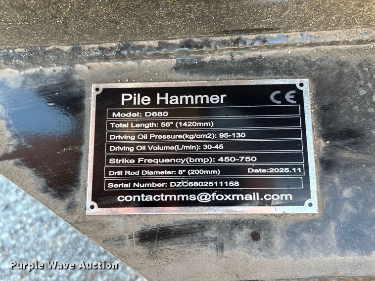 image for item FG2937 2025 Giyi D680 pile hammer