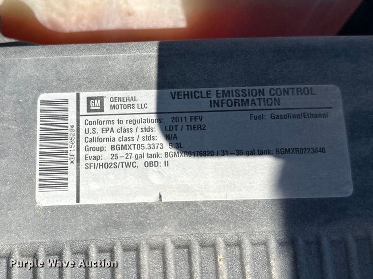 image for item FK0015 2011 Chevrolet Silverado 1500 pickup truck