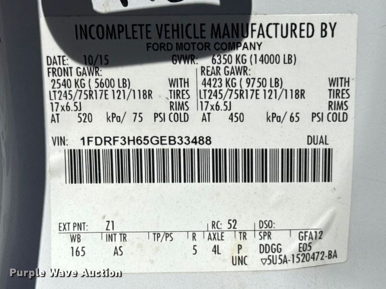 image for item NK9106 2016 Ford F350 Super Duty flatbed truck