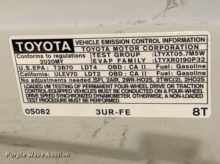 image for item NK9146 2020 Toyota Tundra Crew Cab pickup truck