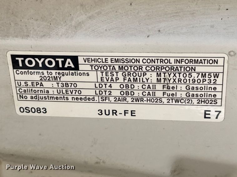 image for item NK9150 2021 Toyota Tundra Crew Cab pickup truck