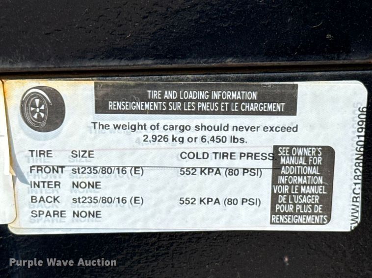 image for item NK9181 2022 Delco C518 equipment trailer