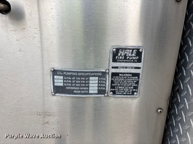 image for item YA2649 1992 Spartan Gladiator pumper fire truck