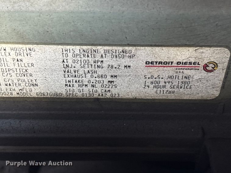 image for item YA2649 1992 Spartan Gladiator pumper fire truck