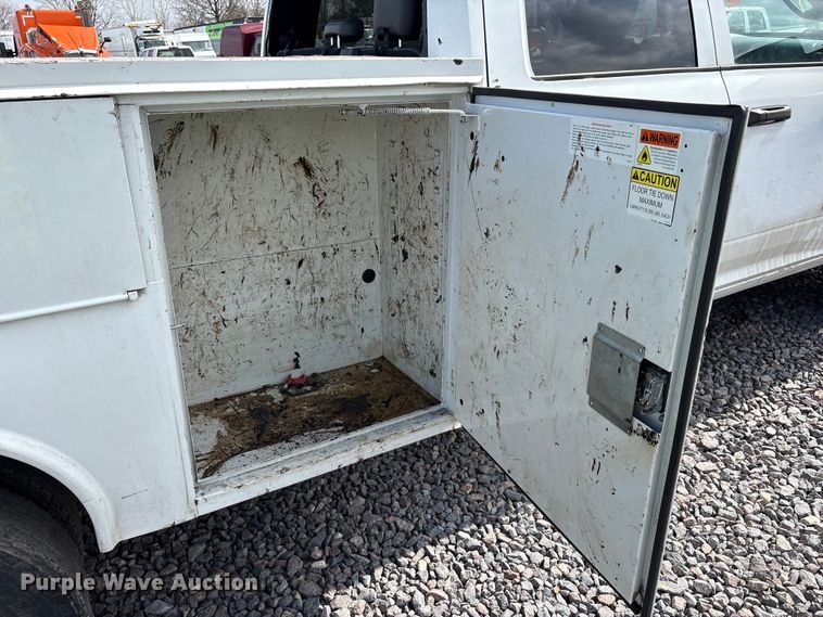 image for item YA2748 2022 RAM 3500 Crew Cab utility bed pickup truck