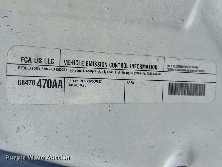 image for item YA2748 2022 RAM 3500 Crew Cab utility bed pickup truck