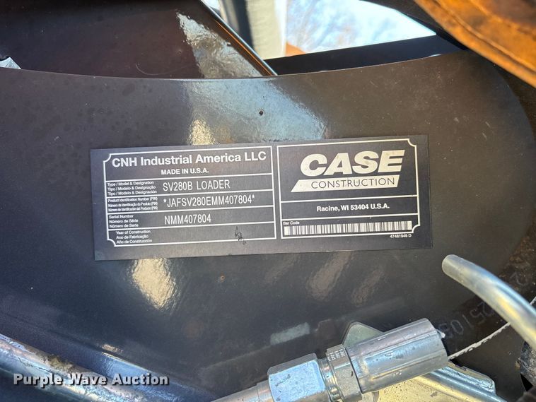 image for item DT0096 2021 Case SV280B skid steer loader