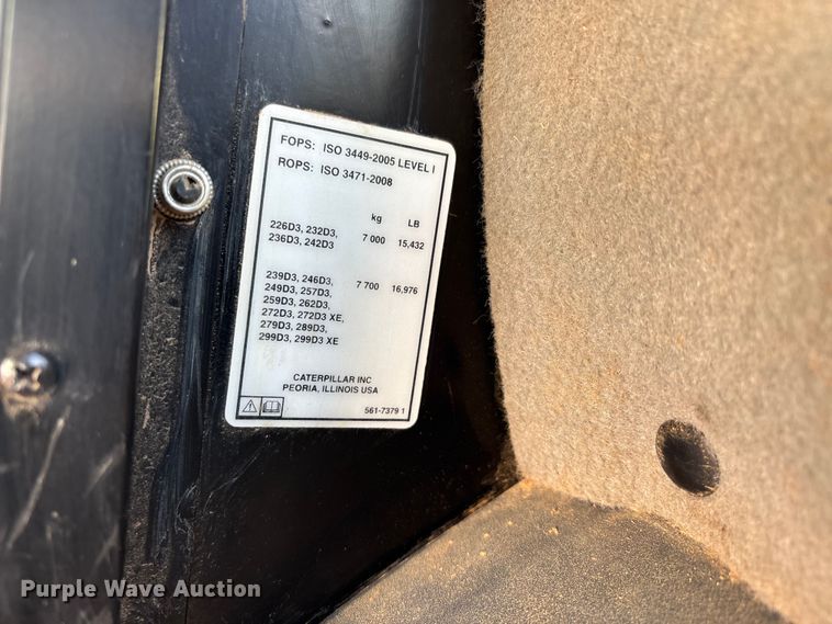 image for item DT0097 2022 Caterpillar 299D3 tracked skid steer loader