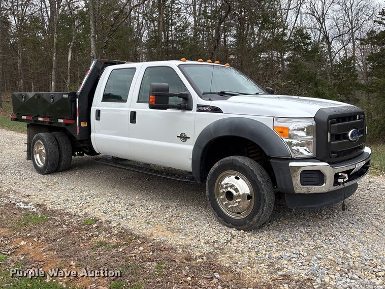 image for item DT0123 2011 Ford F550 Crew Cab flatbed truck