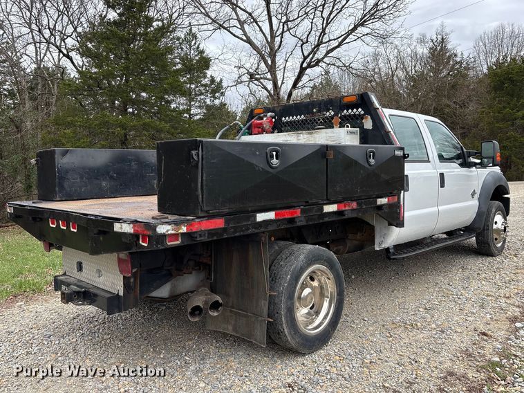 image for item DT0123 2011 Ford F550 Crew Cab flatbed truck