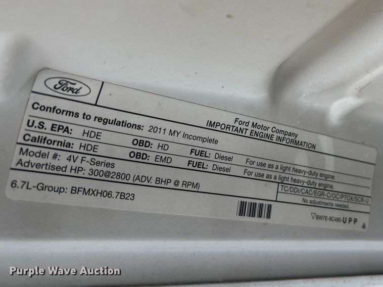 image for item DT0123 2011 Ford F550 Crew Cab flatbed truck