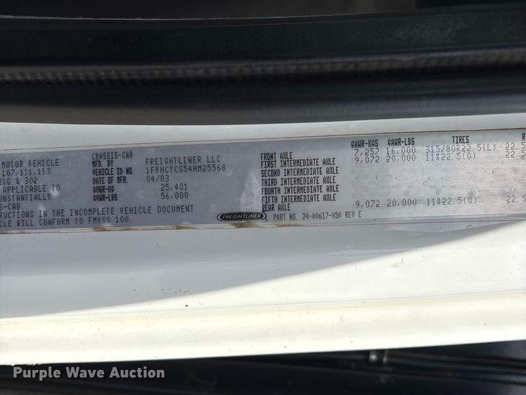 image for item DT0134 2004 Freightliner Business Class M2 dump truck