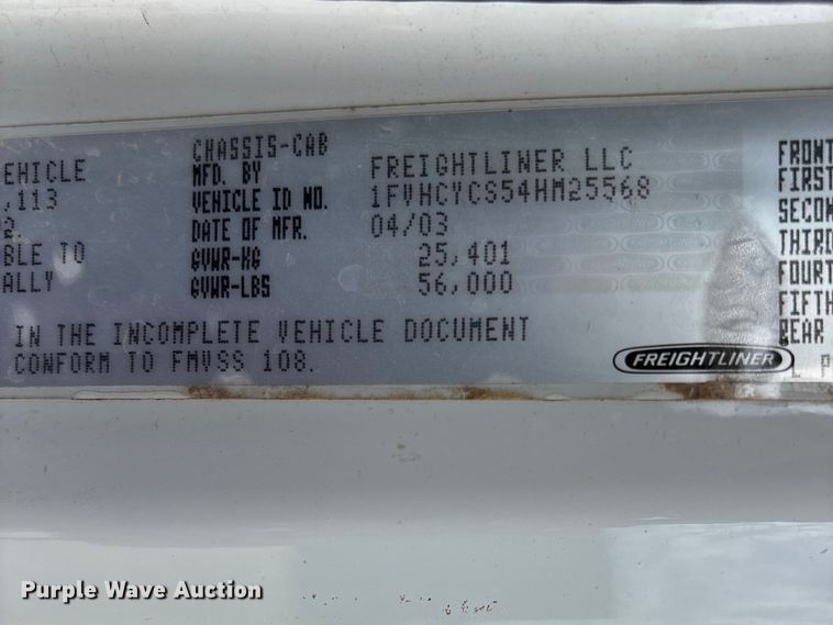 image for item DT0134 2004 Freightliner Business Class M2 dump truck