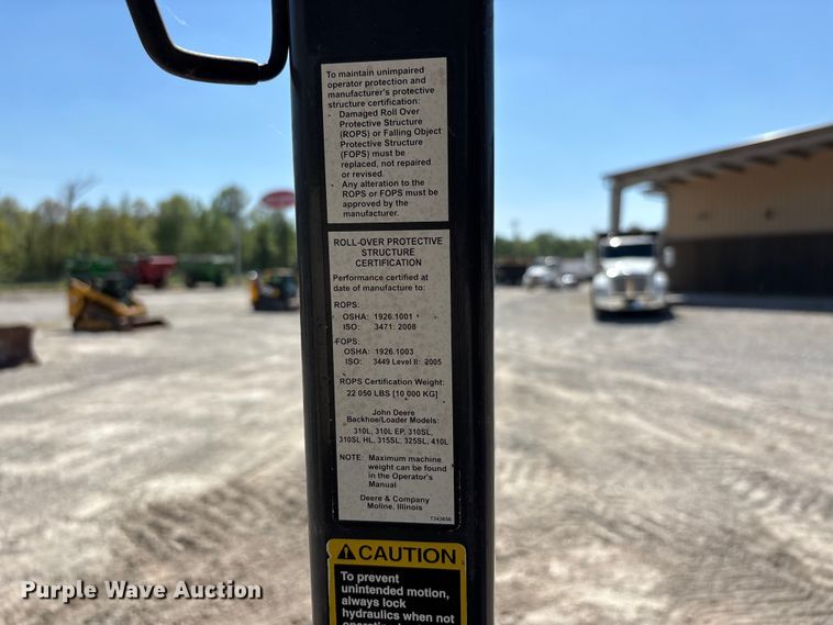 image for item DT0178 2018 John Deere 310SL backhoe