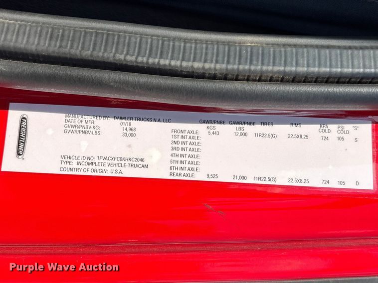 image for item DU0447 2019 Freightliner M2 106 dump truck