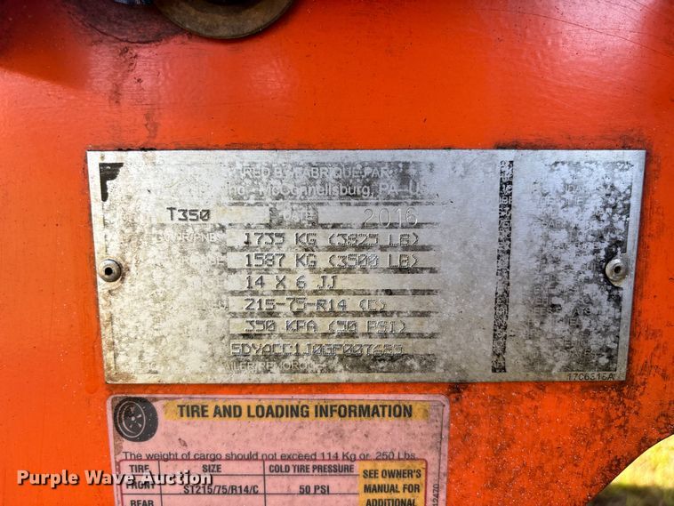 image for item DU0464 2016 JLG T350 boom lift