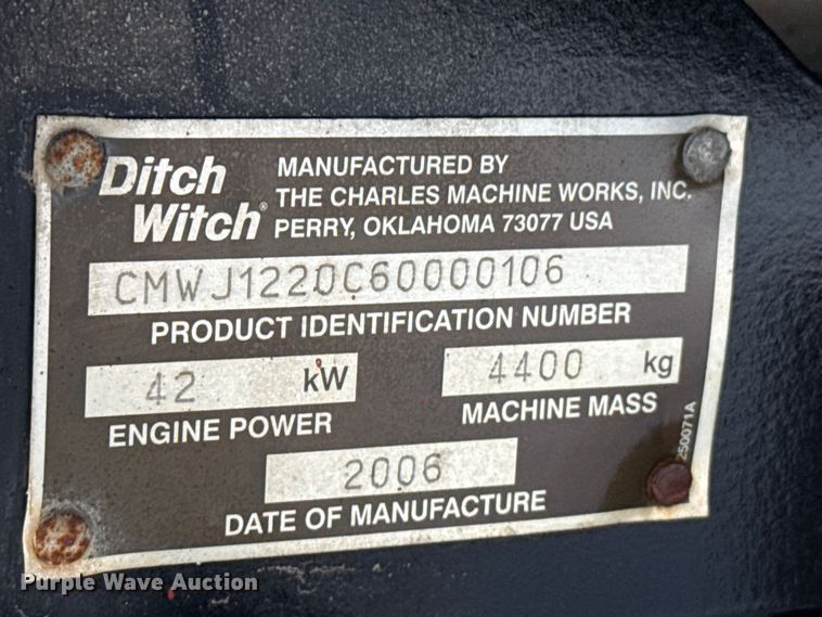 image for item DZ5364 2006 Ditch Witch JT1220 Mach 1 directional boring unit