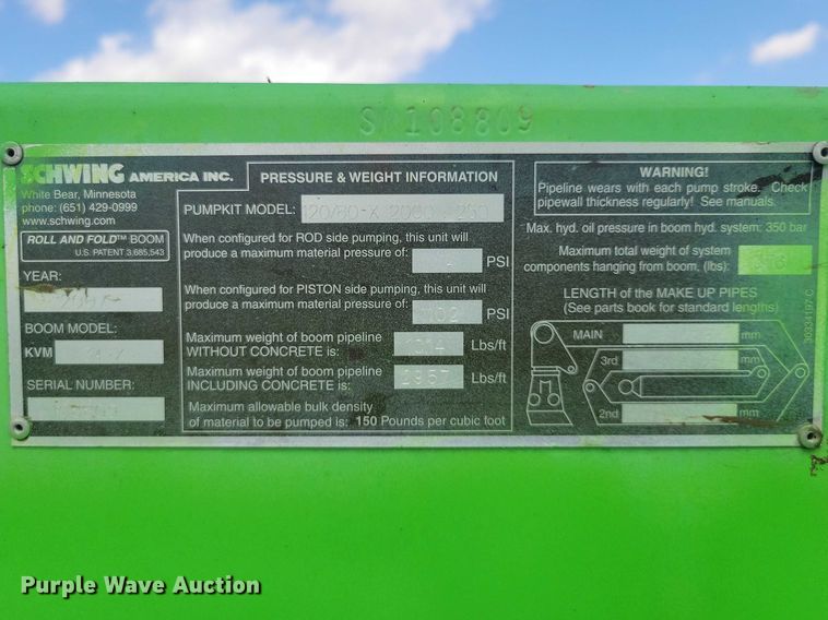 image for item DZ7029 2007 Mack MR690S concrete pump truck