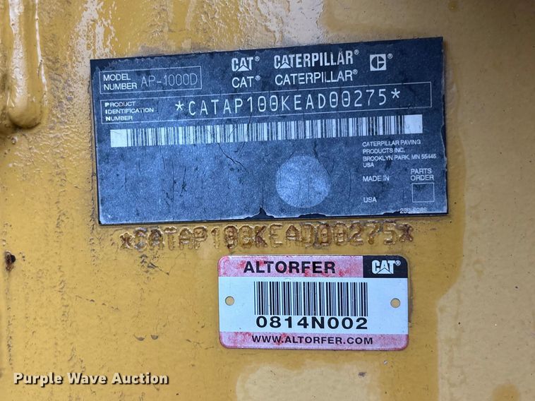 image for item EA4741 2008 Caterpillar AP-1000-D paver