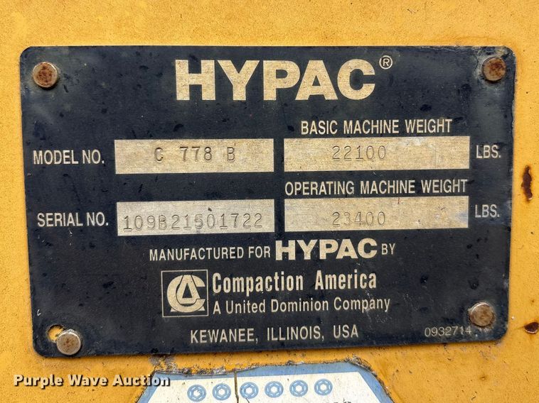 image for item EA4743 1999 Hypac C778B double drum vibratory roller