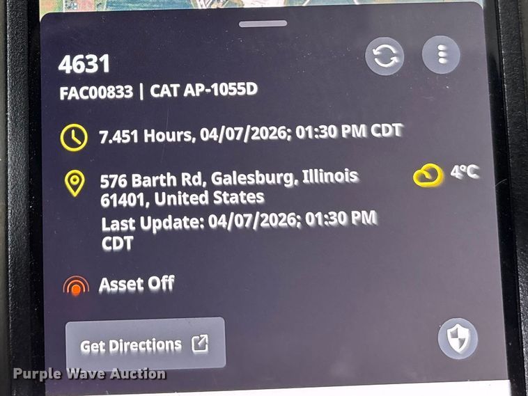 image for item EA4746 2010 Caterpillar AP–1055D paver