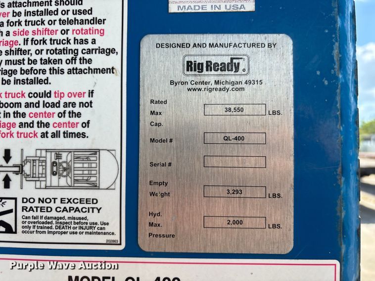image for item EA5471 (2) forklift booms
