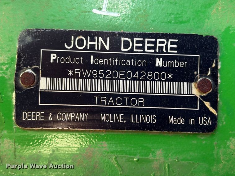 image for item EA7244 2006 John Deere 9520 Scraper Special 4WD tractor