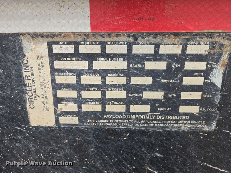 image for item EB1384 1997 Circle R 34HSD side dump trailer