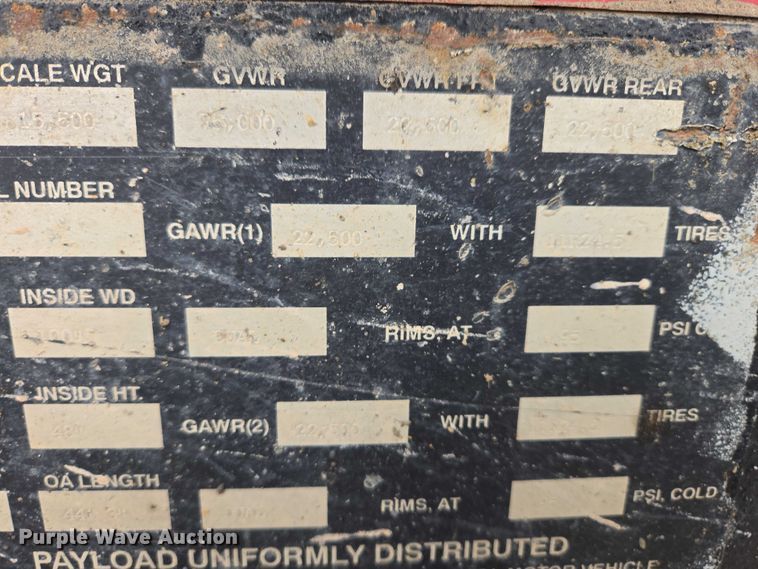 image for item EB1384 1997 Circle R 34HSD side dump trailer