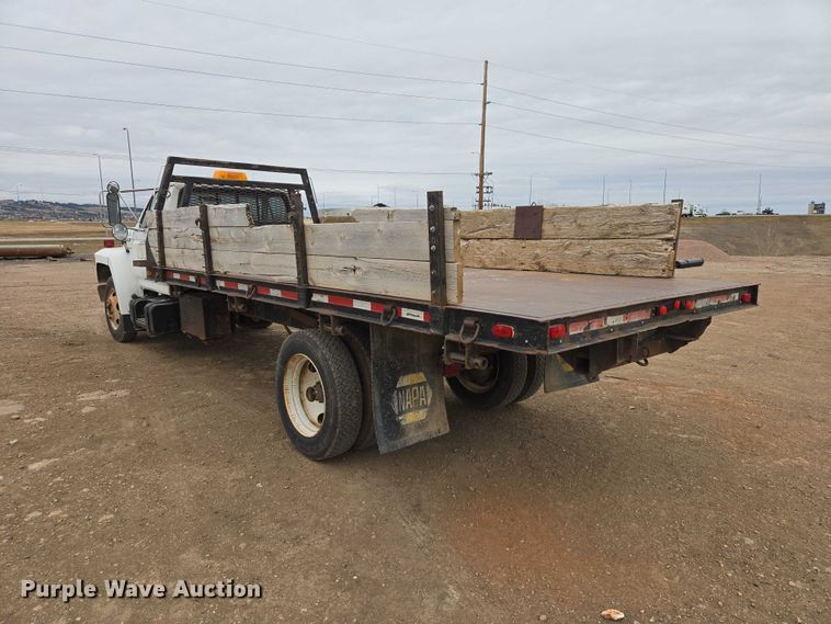 image for item EB1385 1992 Ford F600 dump flatbed truck