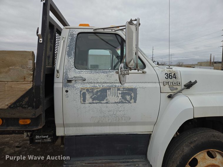 image for item EB1385 1992 Ford F600 dump flatbed truck